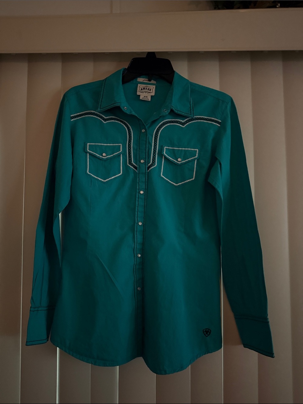 Ariat Men’s Teal Western Button-Front Shirt